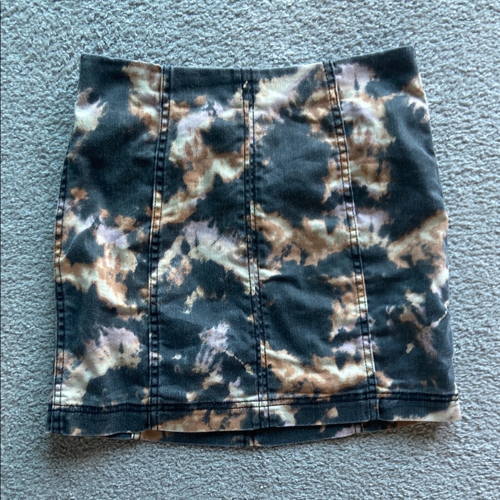 Free People Tie-Dye Mini Skirt
